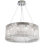 Круглая люстра с хрустальными подвесками хром Crystal Art Chrome Chandelier 12 варинант исполнения - 2 | Loft Concept в Новосибирске
