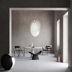 Подвесной светильник белый с фигурным тканевым плафоном White Whirlwinds варинант исполнения - 5 | Loft Concept в Новосибирске