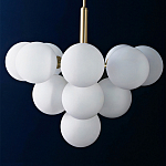 Люстра круглая со стеклянными сферами Maleficent варинант исполнения - 1 | Loft Concept в Новосибирске