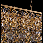 Люстра овальная каскадная с подвесками в форме колец Galaxy of Light варинант исполнения - 3 | Loft Concept в Новосибирске