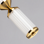 Подвесной светильник с двумя белыми рифлеными цилиндрическими плафонами Golden Swirl варинант исполнения - 6 | Loft Concept в Новосибирске