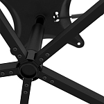 Стул с мягкой черной обивкой из велюра и подъемно-поворотным механизмом на колесиках Harper Black варинант исполнения - 6 | Loft Concept в Новосибирске