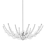 Люстра  с круглыми прозрачными шарами на серебряном каркасе Silver Stalk варинант исполнения - 2 | Loft Concept в Новосибирске