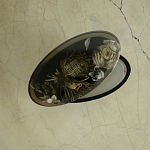 Шкатулка из эпоксидной смолы с цветами черная Epoxy Resin Oval Box Black варинант исполнения - 2 | Loft Concept в Новосибирске