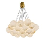 Люстра подвесная круглая с сферическими плафонами из натурального камня Glowing Spheres варинант исполнения - 10 | Loft Concept в Новосибирске