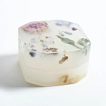 Шкатулка из эпоксидной смолы с цветами белая Epoxy Resin Square Box White варинант исполнения - 4 | Loft Concept в Новосибирске