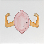 Плитка дизайнерская с узором Лимон варинант исполнения - 2 | Loft Concept в Новосибирске