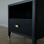 Прикроватная тумбочка с полкой Elsa Dreams Black варинант исполнения - 3 | Loft Concept в Новосибирске