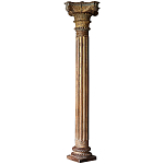 Антикварная колонна из тикового дерева Bhavnagar Antique Column Brown варинант исполнения - 1 | Loft Concept в Новосибирске
