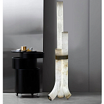 Торшер геометрический с тремя мраморными плафонами Marble Tripod варинант исполнения - 4 | Loft Concept в Новосибирске