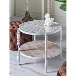 Журнальный столик из натурального дерева в винтажном стиле Openwork Coffee Table варинант исполнения - 6 | Loft Concept в Новосибирске