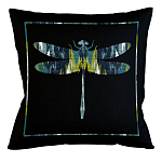 Подушка декоративная стрекоза сине-зеленый узор Ikat Pattern варинант исполнения - 1 | Loft Concept в Новосибирске