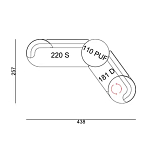 Угловой диван Calypso с поворотным механизмом и пуфом   варинант исполнения - 7 | Loft Concept в Новосибирске