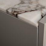 Тумба под телевизор серая с мраморной столешницей Uniqueness Marble варинант исполнения - 5 | Loft Concept в Новосибирске