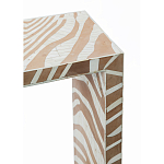 Консоль Дизайнерская Kenya Console ZEBRA Bone Inlay Beige варинант исполнения - 2 | Loft Concept в Новосибирске
