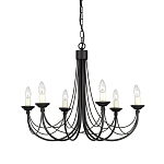 Люстра черного цвета ручной работы с канделябрами и переплетенной проволочной драпировкой Elstead Lighting варинант исполнения - 10 | Loft Concept в Новосибирске