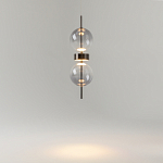 Подвесной светильник с плафоном из стекла с зеркальным градиентом Double Moon варинант исполнения - 6 | Loft Concept в Новосибирске