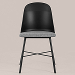 Стул из прочного пластика на металлическом основании Anora Black варинант исполнения - 2 | Loft Concept в Новосибирске