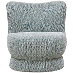 Дизайнерское мягкое кресло без подлокотников в голубой пестрой обивке Roux Armchair варинант исполнения - 3 | Loft Concept в Новосибирске