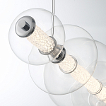 Подвесной светильник линейный с прозрачными стеклянными шарами разного диаметра Eurofase варинант исполнения - 5 | Loft Concept в Новосибирске