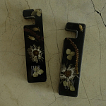 Подставка для телефона из эпоксидной смолы с цветами черная Epoxy Flowers Phone Stand Black варинант исполнения - 2 | Loft Concept в Новосибирске