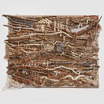 Большая Абстрактное Панно из веток и нитей Dryad Wall Art варинант исполнения - 6 | Loft Concept в Новосибирске