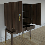 Кабинетный шкаф Elsa Dreams Walnut с 2-мя ящиками варинант исполнения - 1 | Loft Concept в Новосибирске