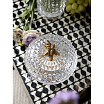 Конфетница прозрачная стеклянная на бронзовых ножках в виде морских коньков с крышкой в виде ракушки Eden Garden варинант исполнения - 4 | Loft Concept в Новосибирске