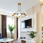 Люстра подвесная светодиодная с плафонами в форме шара Italian Globe Cedar Moss Light варинант исполнения - 1 | Loft Concept в Новосибирске