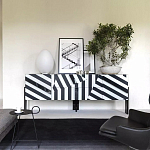 Дизайнерский комод в чёрно-белую полоску Ziqqurat варинант исполнения - 2 | Loft Concept в Новосибирске