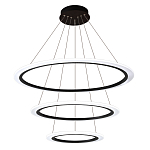 Люстра подвесная светодиодная с тремя черными кольцами и пультом управления Ring Horizontal варинант исполнения - 1 | Loft Concept в Новосибирске