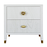 Тумба прикроватная с двумя ящиками Elsa Dreams White варинант исполнения - 5 | Loft Concept в Новосибирске