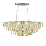 Люстра с подвесками в форме капель на серебристом каркасе Raindrop варинант исполнения - 1 | Loft Concept в Новосибирске