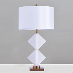 Настольная лампа белая на фигурном основании Aerial Geometry варинант исполнения - 3 | Loft Concept в Новосибирске