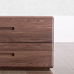Прикроватный столик деревянный с 2-мя ящиками Moon Walnut Furniture варинант исполнения - 2 | Loft Concept в Новосибирске