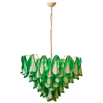 Люстра из стеклянных зеленых лепестков Petalled Illuminator варинант исполнения - 3 | Loft Concept в Новосибирске