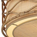 Подвесной светильник  из кованого железа и абажуром из ротанга Wicker Furniture варинант исполнения - 2 | Loft Concept в Новосибирске