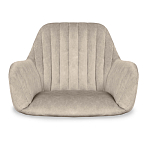 Барный стул со спинкой и подлокотниками на 4-х коричневых деревянных ножках Бежевый Велюр Ava Charm варинант исполнения - 4 | Loft Concept в Новосибирске