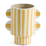 Ваза из фаянса Brighter than the Stars жёлтая полоска варинант исполнения - 1 | Loft Concept в Новосибирске