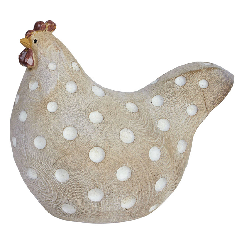 Статуэтка курица с текстурной поверхностью бежевого цвета Rustic Chicken Красный Бежевый Белый Статуэтка курица с текстурной поверхностью бежевого цвета Rustic Chicken Красный Бежевый Белый в Новосибирске | Loft Concept