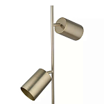 Торшер золотистый с 2-мя подвижными плафонами на белом мраморном основании Streams of Light варинант исполнения - 2 | Loft Concept в Новосибирске