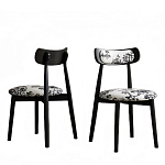 Стул обеденный деревянный с цветочной обивкой Foshan Chair варинант исполнения - 1 | Loft Concept в Новосибирске