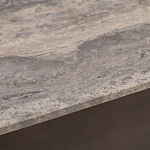 Столик журнальный квадратный  с полкой Sculptural Marble Accent с мрамором  варинант исполнения - 4 | Loft Concept в Новосибирске