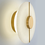 Бра с плафоном из камня в форме диска Buccio Stone Disk Wall Lamp варинант исполнения - 4 | Loft Concept в Новосибирске