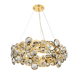 Люстра подвесная из золотых колец 57 см Golden Circles варинант исполнения - 2 | Loft Concept в Новосибирске