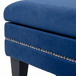 Мягкая банкетка на черных ножках с зоной для хранения Casket Blue варинант исполнения - 3 | Loft Concept в Новосибирске