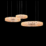 Люстра из 3-х колец с текстурной огранкой Reflection of Reality варинант исполнения - 1 | Loft Concept в Новосибирске