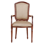 Стул с подлокотниками из натурального бука бежевый Solid Luxury варинант исполнения - 1 | Loft Concept в Новосибирске