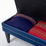 Мягкая банкетка на черных ножках с зоной для хранения Casket Blue варинант исполнения - 4 | Loft Concept в Новосибирске