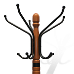 Вешалка напольная деревянная с черными металлическими крючками Noble Branches варинант исполнения - 2 | Loft Concept в Новосибирске